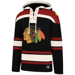 '47 BRAND '47 Superior Lacer Heavy Fleece Hoody NHL Chicago Blackhawks