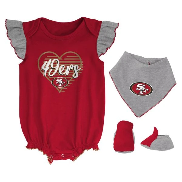 Outerstuff NFL Mädchen 3er Baby-Set San Francisco 49ers 3 Outerstuff NFL Mädchen 3er Baby-Set San Francisco 49ers