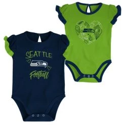 Outerstuff NFL Mädchen Baby 2er Body-Set Seattle Seahawks