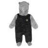 Outerstuff NFL Teddy Fleece Baby Overall - New Orleans Saints