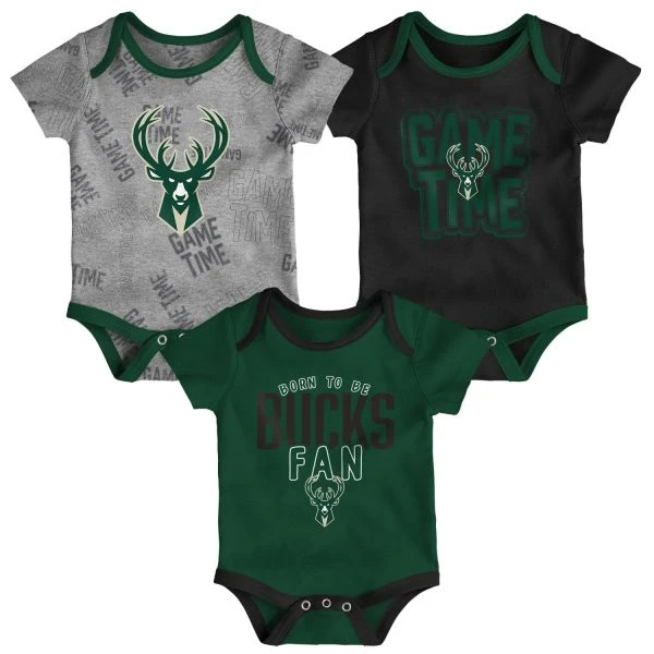 Outerstuff NBA Baby 3er Body-Set Milwaukee Bucks 3 Outerstuff NBA Baby 3er Body-Set Milwaukee Bucks