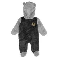 Outerstuff NHL Teddy Fleece Baby Overall - Boston Bruins