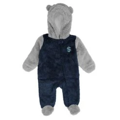 Outerstuff NHL Teddy Fleece Baby Overall - Seattle Kraken