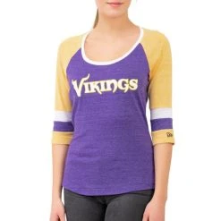 New Era NFL Damen 3/4 Jersey Top - Minnesota Vikings