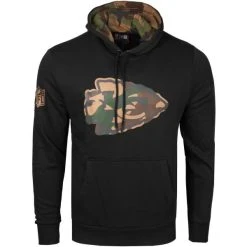 New Era Fleece Hoody - NFL Kansas City Chiefs Schwarz Camo