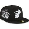 New Era 59Fifty Fitted Cap - NBA BACK HALF Miami Heat
