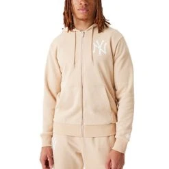 New Era Zip Hoody - ESSENTIAL New York Yankees Beige