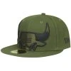 New Era 59Fifty Fitted Cap - HALF Chicago Bulls Rifle Olive