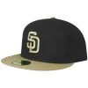 New Era 59Fifty Fitted Cap - San Diego Padres Schwarz Khaki