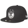 New Era 59Fifty Fitted Cap - NBA Milwaukee Bucks Schwarz -New Era Verkaufsgeschäft NE70507239 600x600