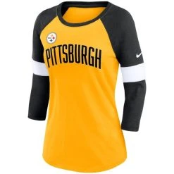 Nike Damen NFL Raglan Shirt Pittsburgh Steelers