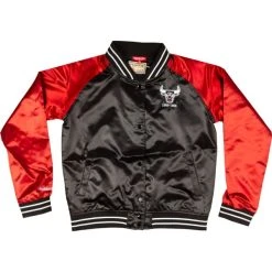Mitchell & Ness Damen Satin Jacke - NBA Chicago Bulls