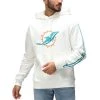 Recovered Re:covered Fleece Hoody - NFL Miami Dolphins Ecru Weiß